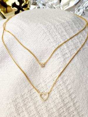 2 LAYER HEART NECKLACE