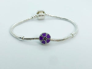 Purple Flower Charm