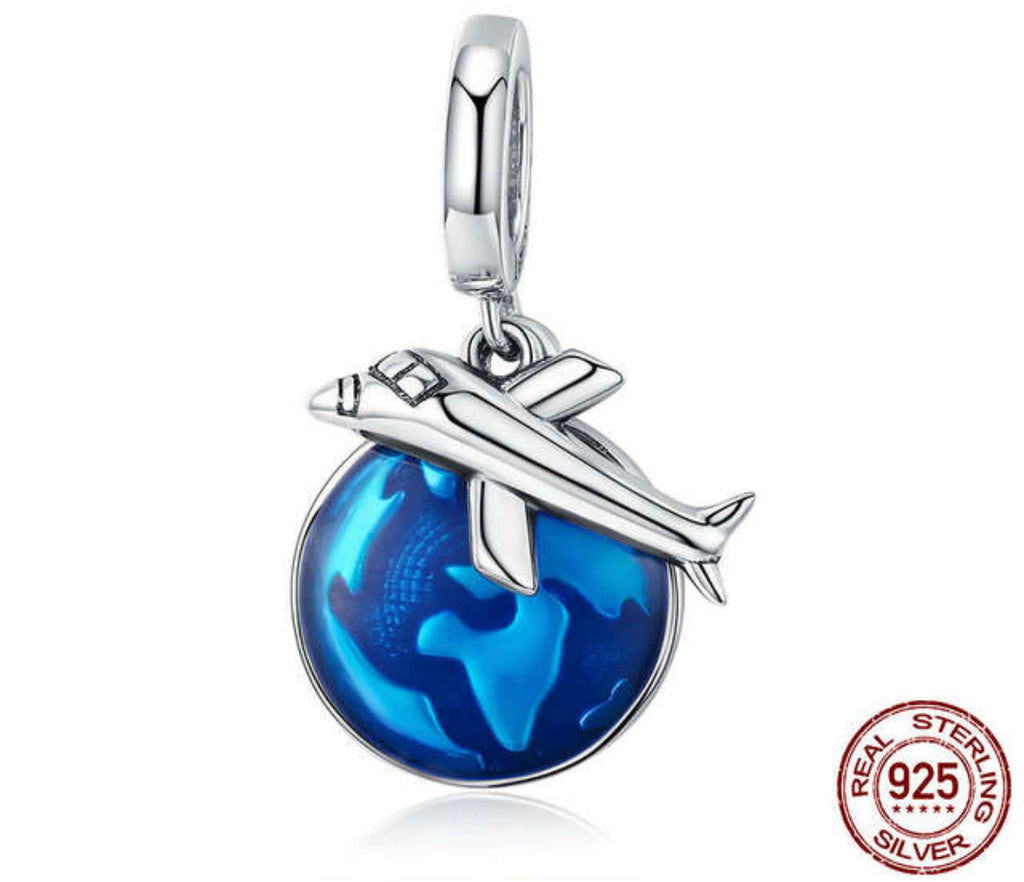 TRAVELER PLANE AND WORLD CHARM