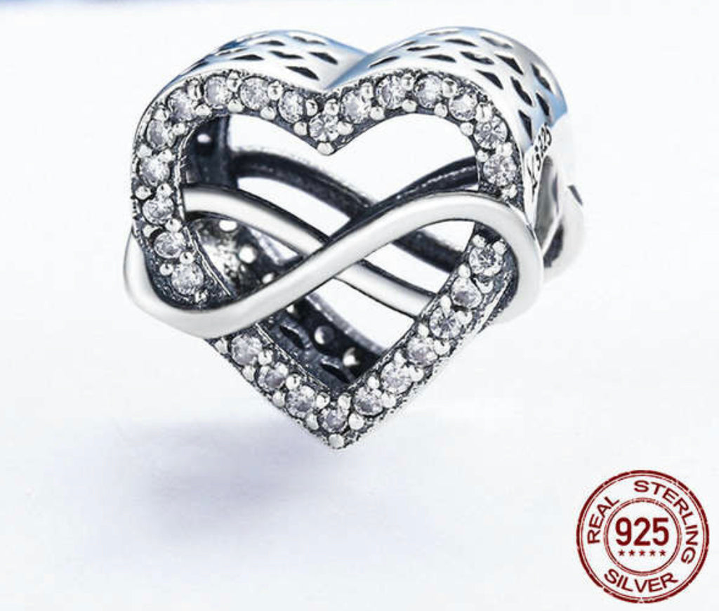 Infinite Love Heart Charm