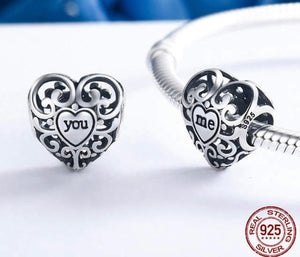 YOU & ME MEANS ONE HEART CHARM