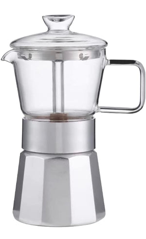 GRECA CRYSTAL CLEAR STOVETOP COFFEE ESPRESSO MAKER