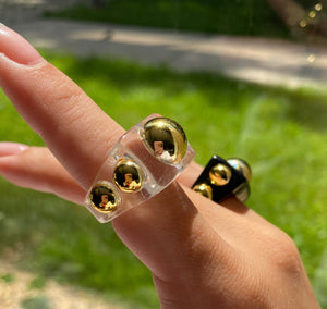 TRENDY CHUNCKY RESIN RINGS