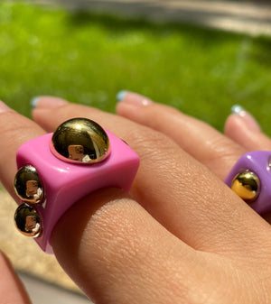TRENDY CHUNCKY RESIN RINGS