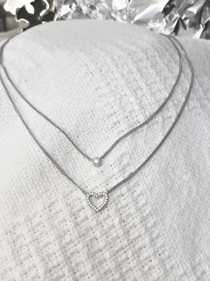 2 LAYER HEART NECKLACE