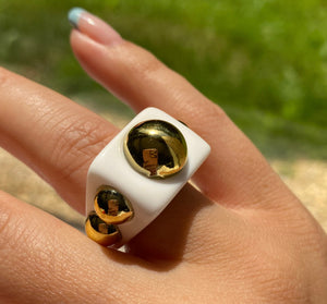 TRENDY CHUNCKY RESIN RINGS