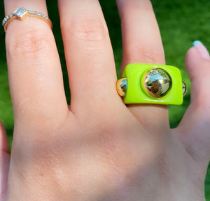 TRENDY CHUNCKY RESIN RINGS