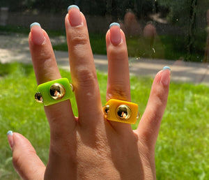 TRENDY CHUNCKY RESIN RINGS