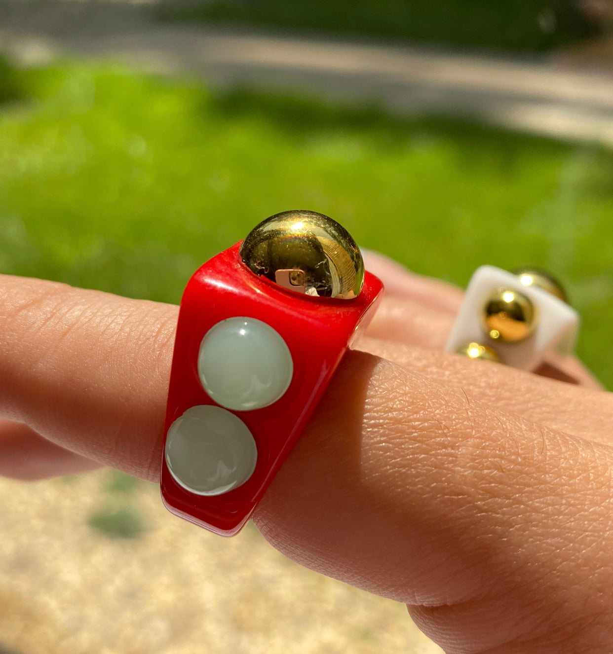 TRENDY CHUNCKY RESIN RINGS